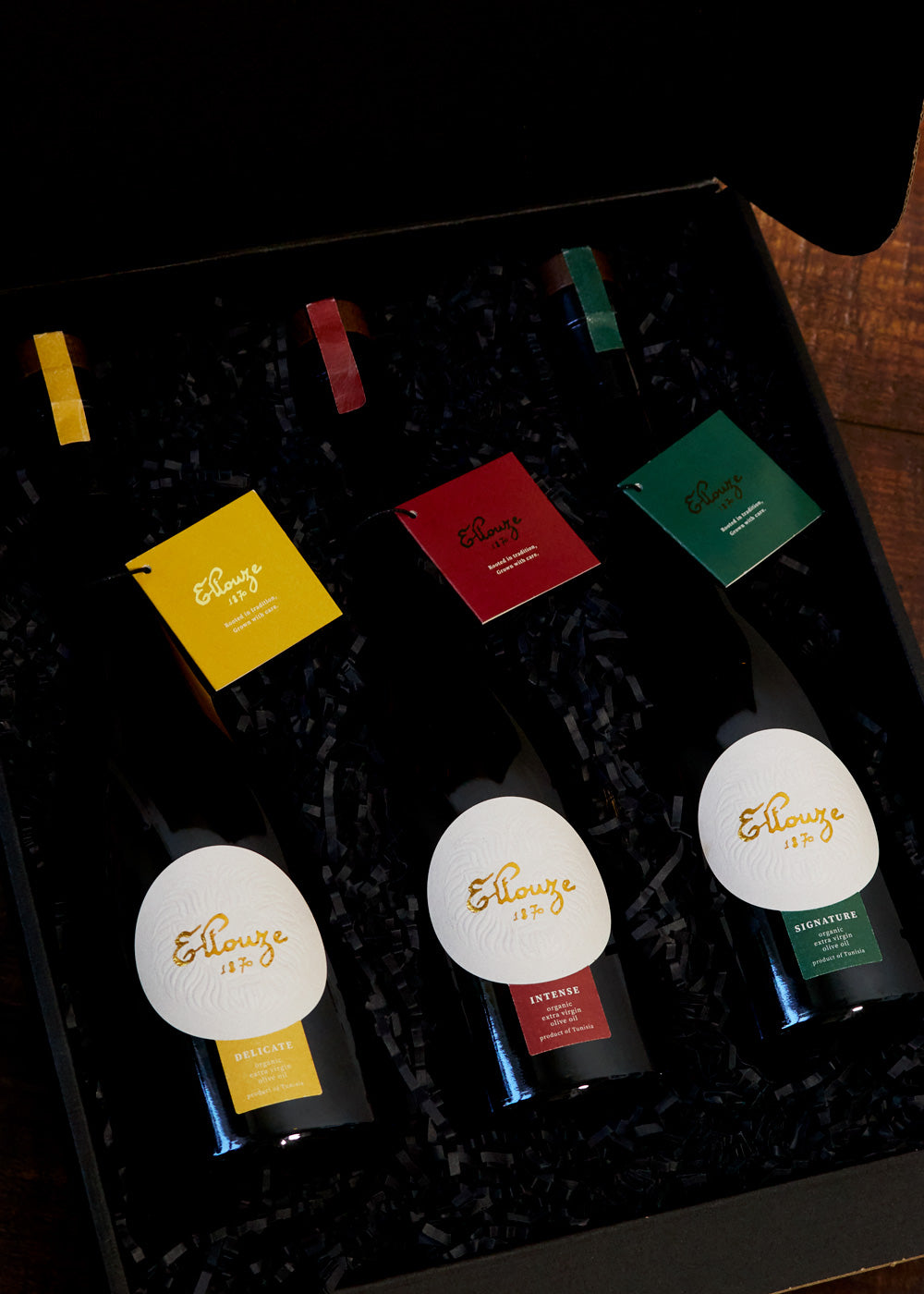 Ellouze 1870 Extra Virgin Olive Oil Tasting Collection 500ml Bottles in Box
